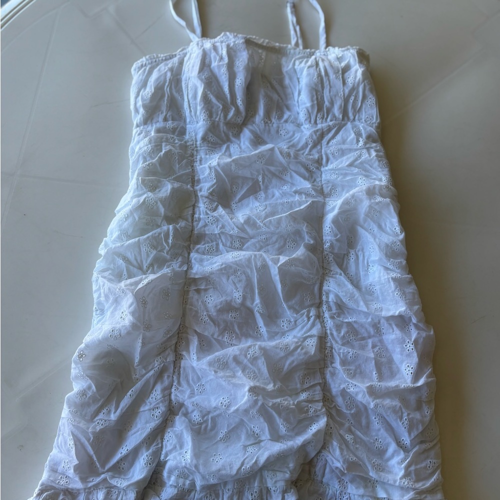 Hollister White Smocked Top